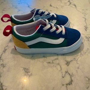 NWT Size 8.5 Toddler Old Skool Elastic Lace Vans Yacht Club Shoe